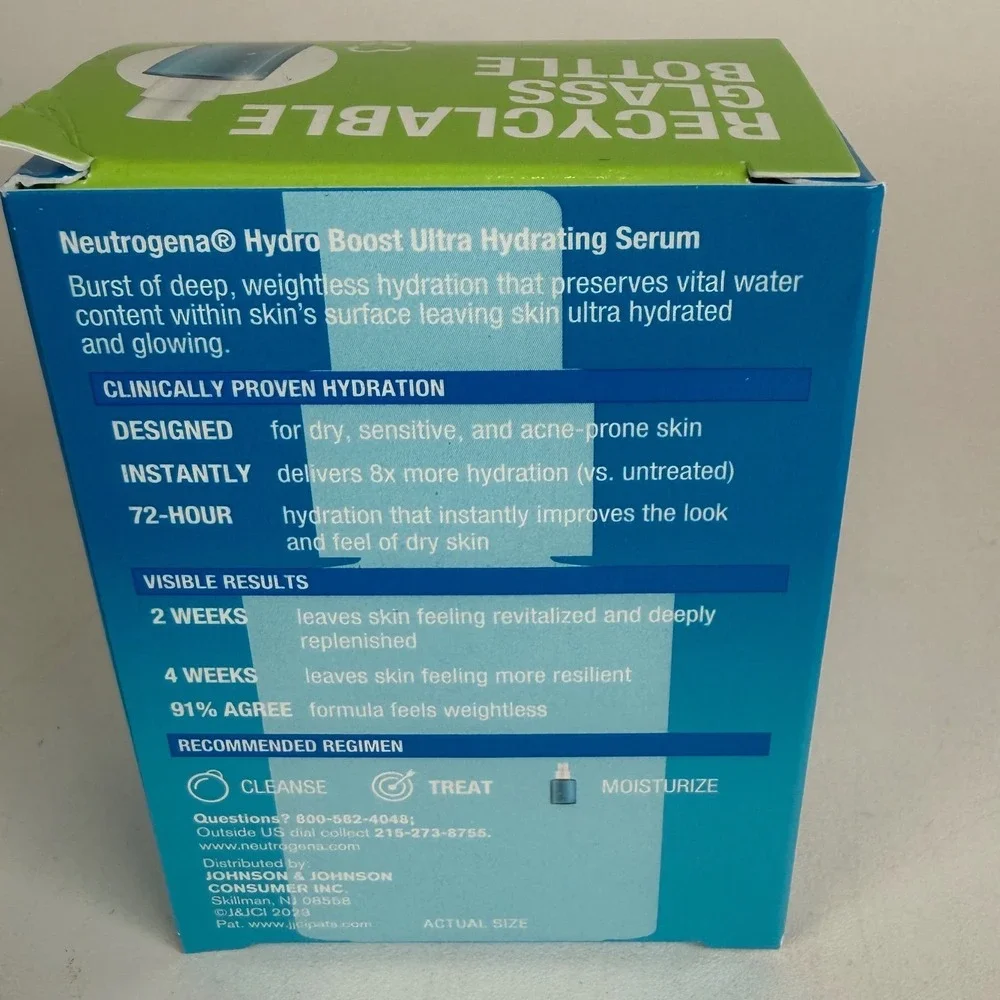 Neutrogena Hydro Boost Ultra Hydrating Serum Hyaluronic Acid Fragrance‎ Free New
